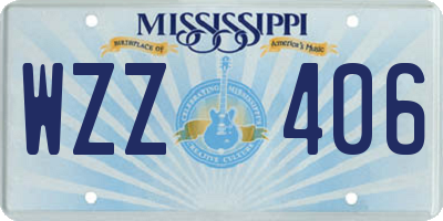 MS license plate WZZ406