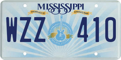 MS license plate WZZ410