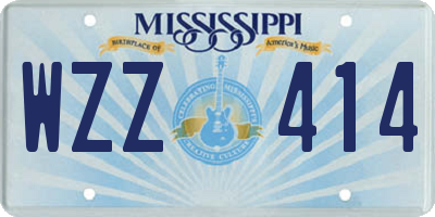 MS license plate WZZ414