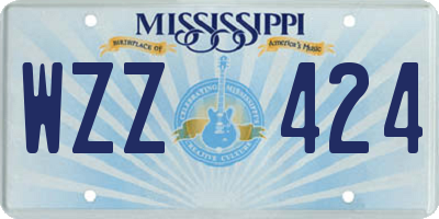 MS license plate WZZ424