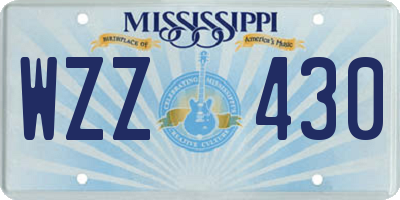 MS license plate WZZ430