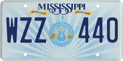 MS license plate WZZ440