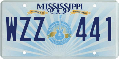 MS license plate WZZ441