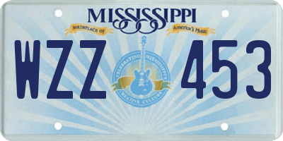 MS license plate WZZ453