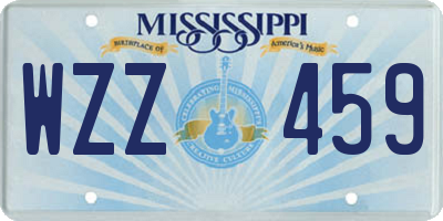 MS license plate WZZ459