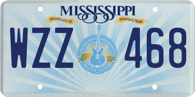 MS license plate WZZ468