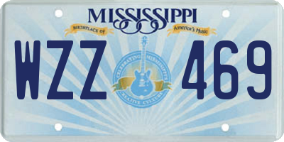 MS license plate WZZ469