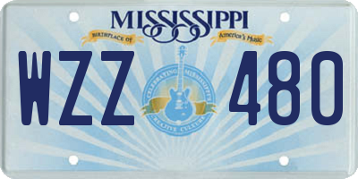 MS license plate WZZ480