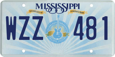 MS license plate WZZ481