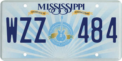 MS license plate WZZ484