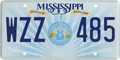 MS license plate WZZ485