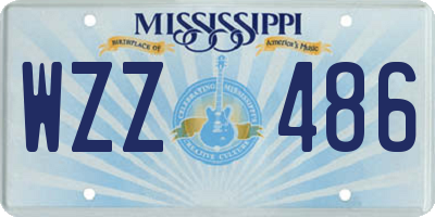 MS license plate WZZ486