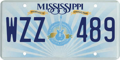MS license plate WZZ489