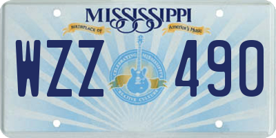 MS license plate WZZ490