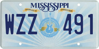 MS license plate WZZ491