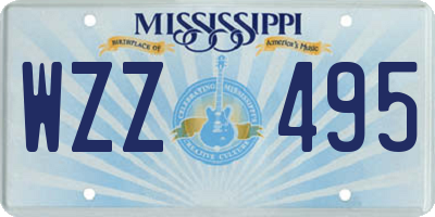 MS license plate WZZ495