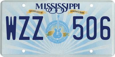 MS license plate WZZ506