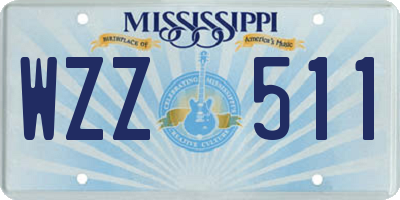 MS license plate WZZ511