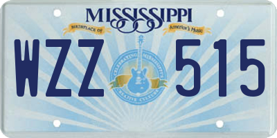 MS license plate WZZ515