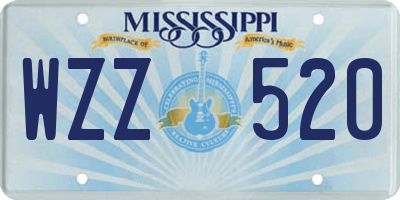 MS license plate WZZ520