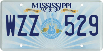 MS license plate WZZ529