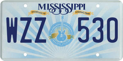 MS license plate WZZ530