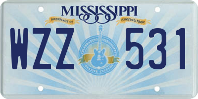 MS license plate WZZ531