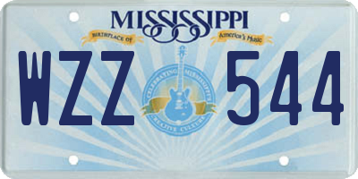 MS license plate WZZ544