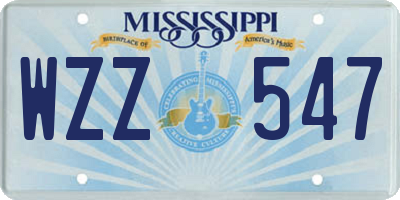 MS license plate WZZ547