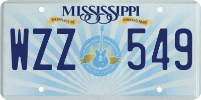 MS license plate WZZ549