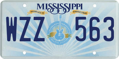 MS license plate WZZ563