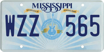 MS license plate WZZ565