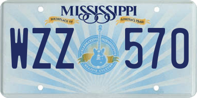 MS license plate WZZ570