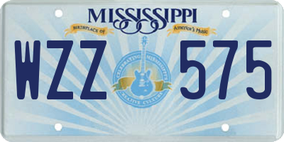 MS license plate WZZ575