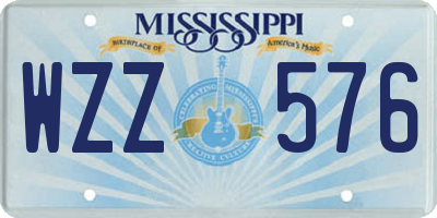 MS license plate WZZ576