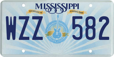 MS license plate WZZ582