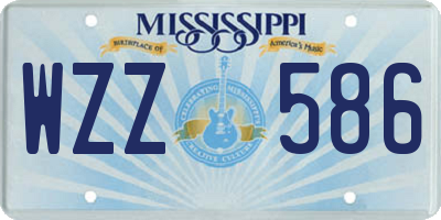 MS license plate WZZ586