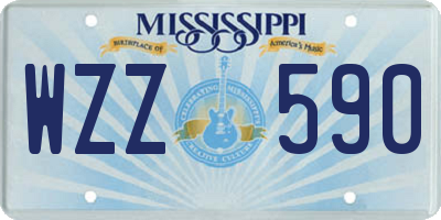 MS license plate WZZ590