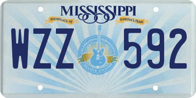 MS license plate WZZ592