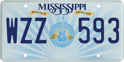 MS license plate WZZ593