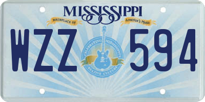 MS license plate WZZ594