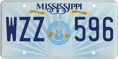 MS license plate WZZ596