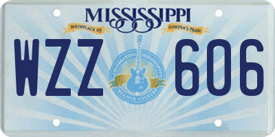 MS license plate WZZ606