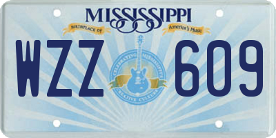 MS license plate WZZ609
