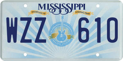 MS license plate WZZ610