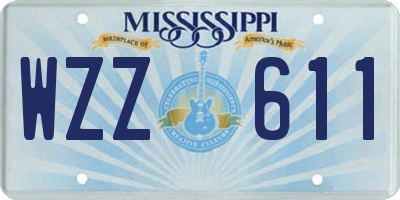 MS license plate WZZ611