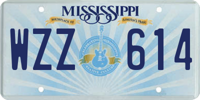MS license plate WZZ614