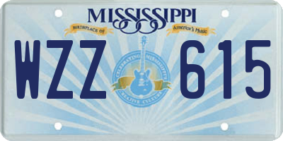 MS license plate WZZ615