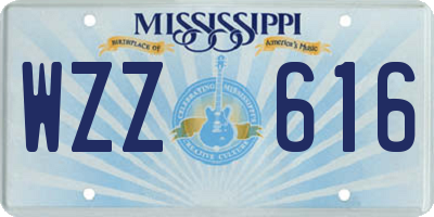 MS license plate WZZ616