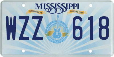 MS license plate WZZ618